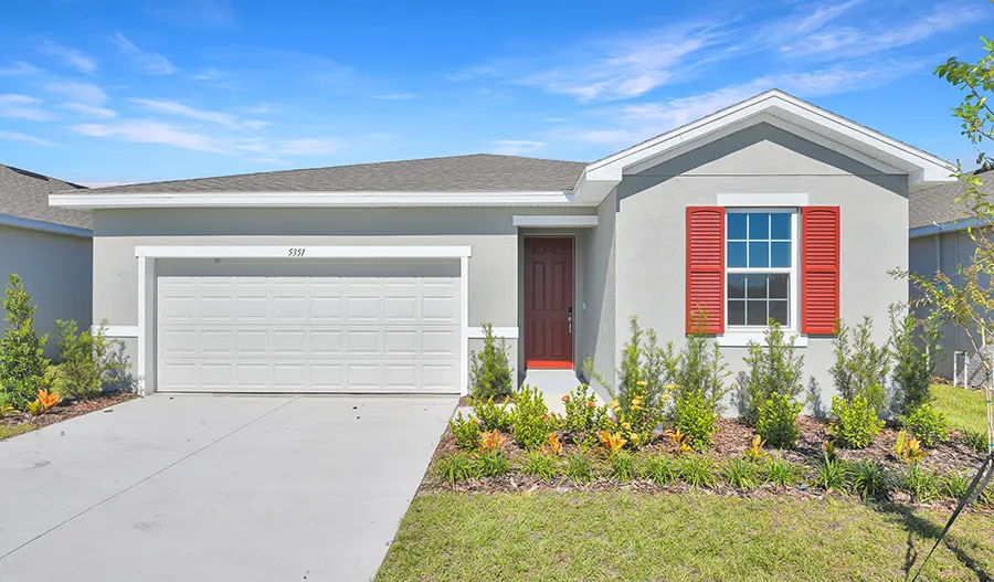 Exterior of the Azure plan home on Lot 281